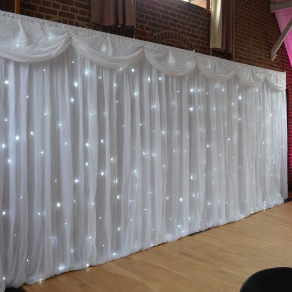 Fairylight LED Backdrop (6mx3m) Hertfordshire Events Weddings, DJ