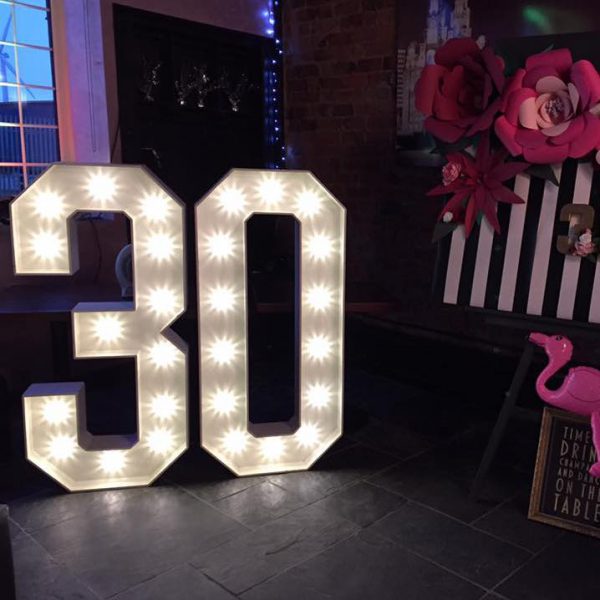 light up birthday numbers hertfordshire events sound light and stage specialist